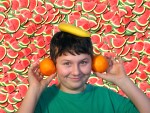 Fotowettbewerb Weltgesundheitstag 2003: Junge mit Melonen